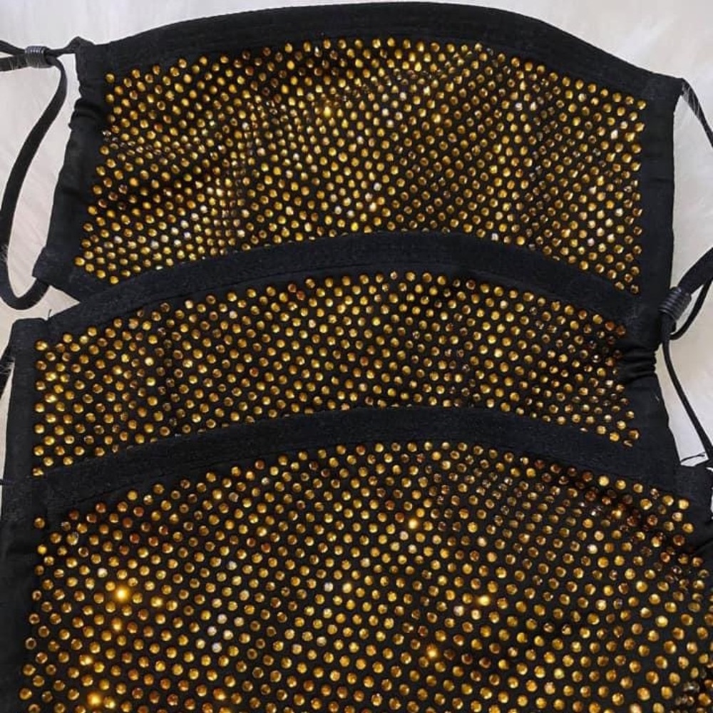 Gold bling masks